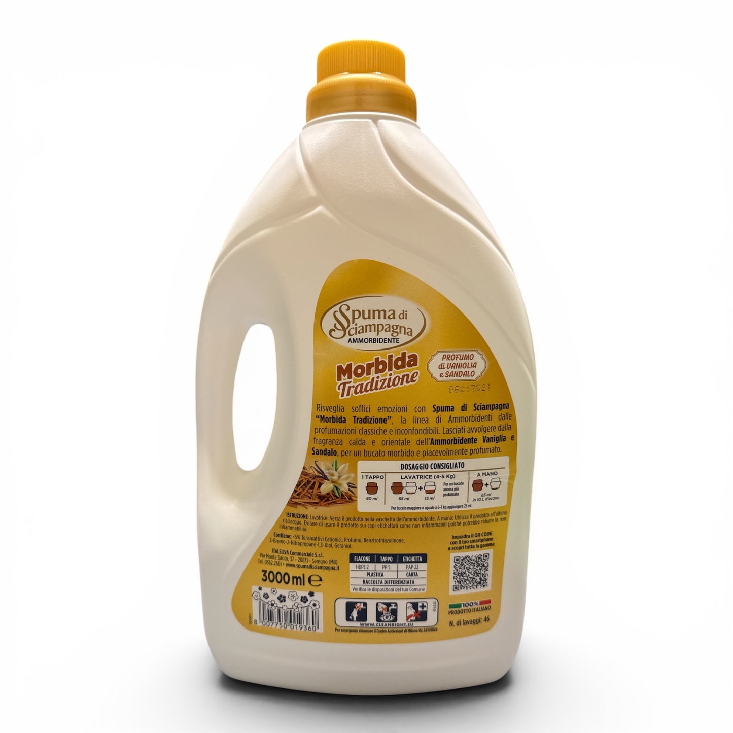 Spuma di Sciampagna Weichspüler Vanille & Sandelholz 3L