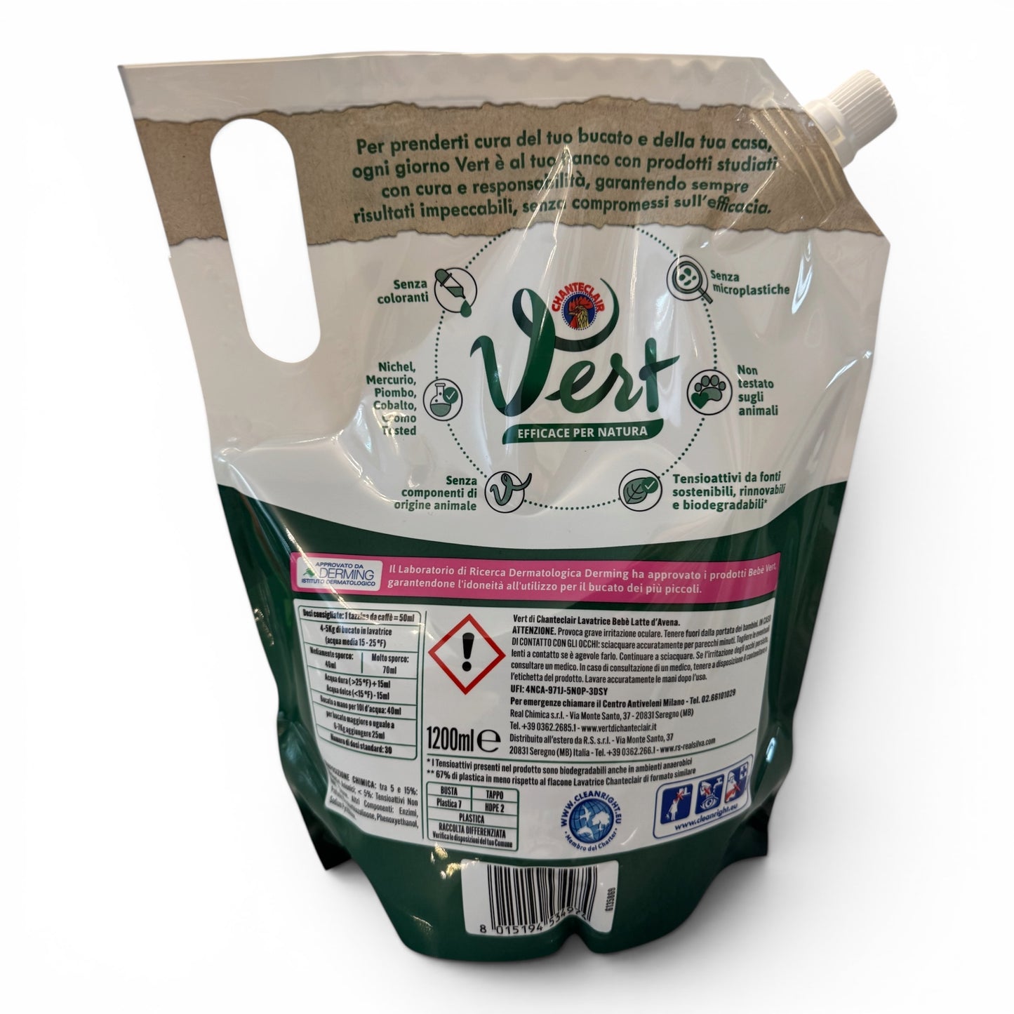 Chante Clair Vert Baby Eco Waschmittel mit Hafermilch 1,2L