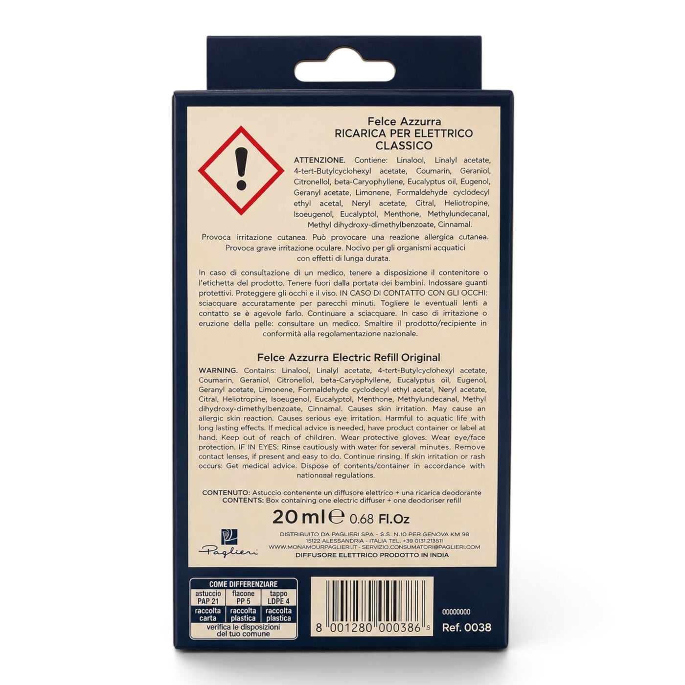 Felce Azzurra Elektrischer Duftdiffuser Classico 20 ml