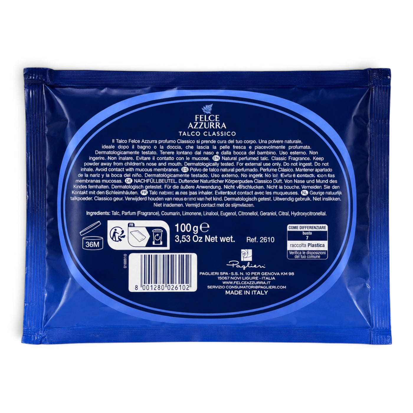 Felce Azzurra Talco Classico Nachfüllbeutel  100 g