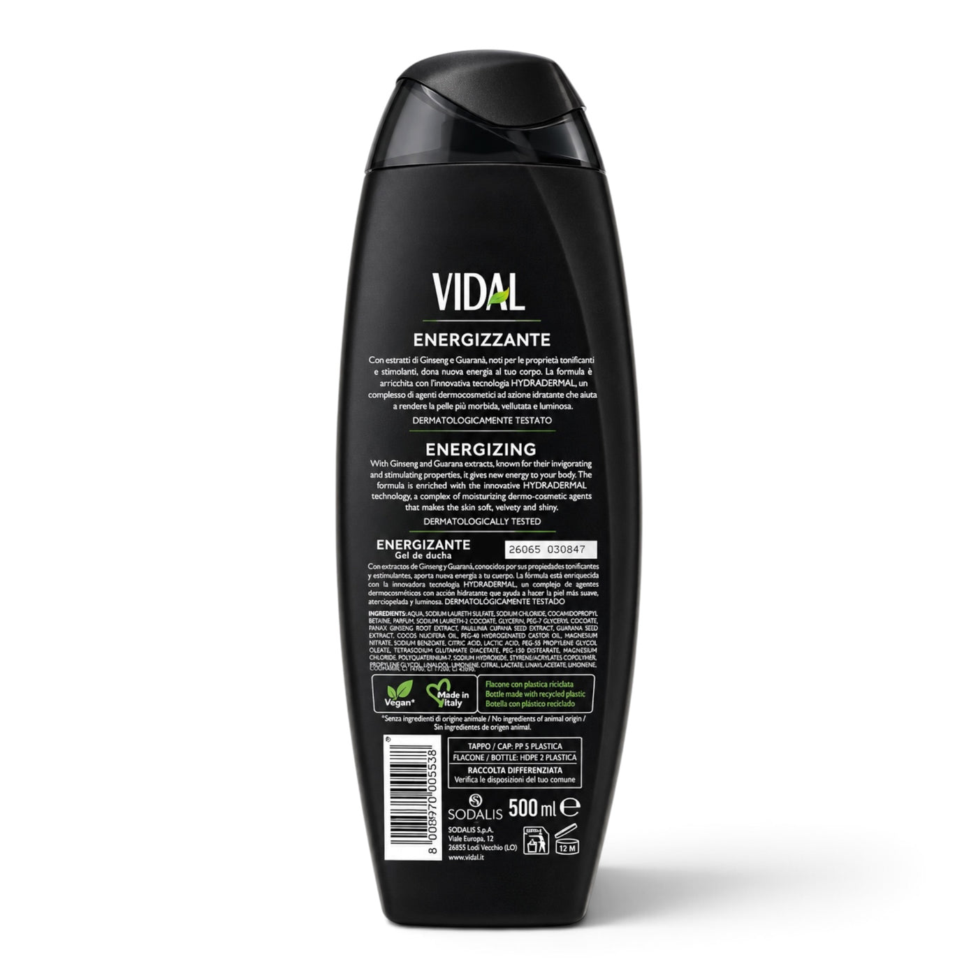 Vidal Energy & Sport Duschgel 500 ml