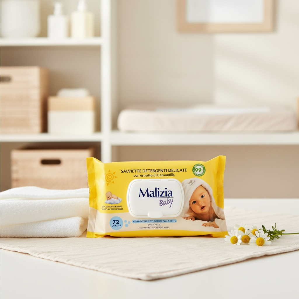 Malizia Baby Feuchttücher Kamille 72 Stück