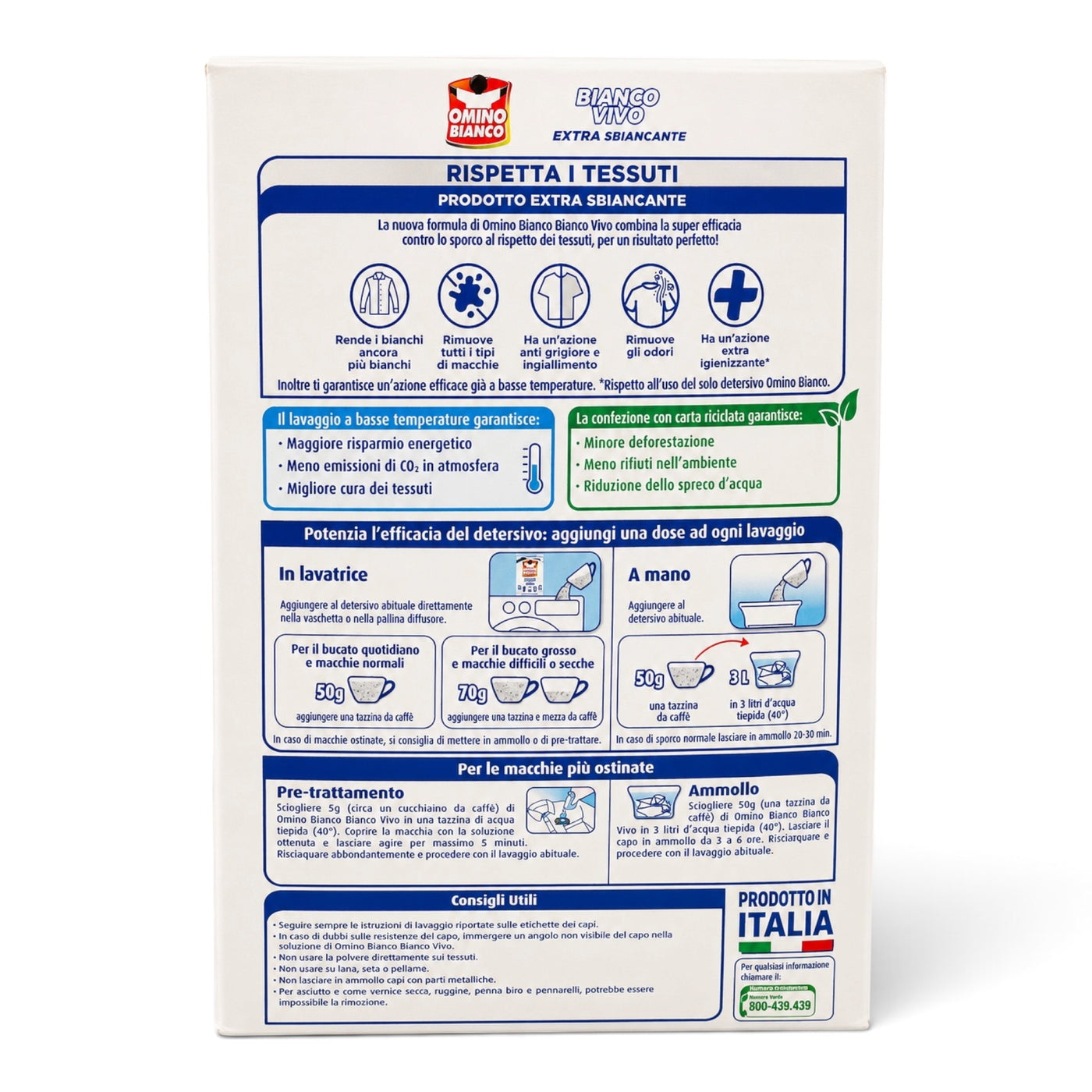Omino Bianco Bianco Vivo Weißkraft-Pulver 500 g