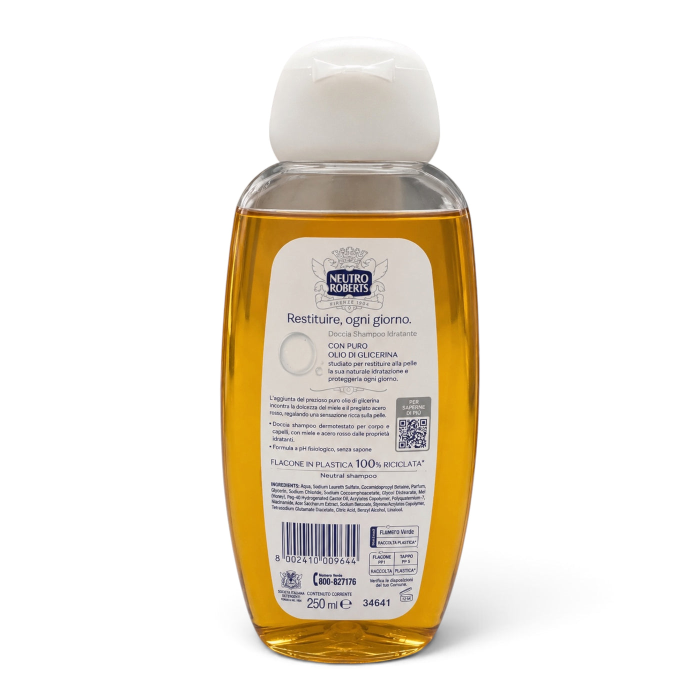 Neutro Roberts Doccia Shampoo Miele & Acero Rosso 250 ml