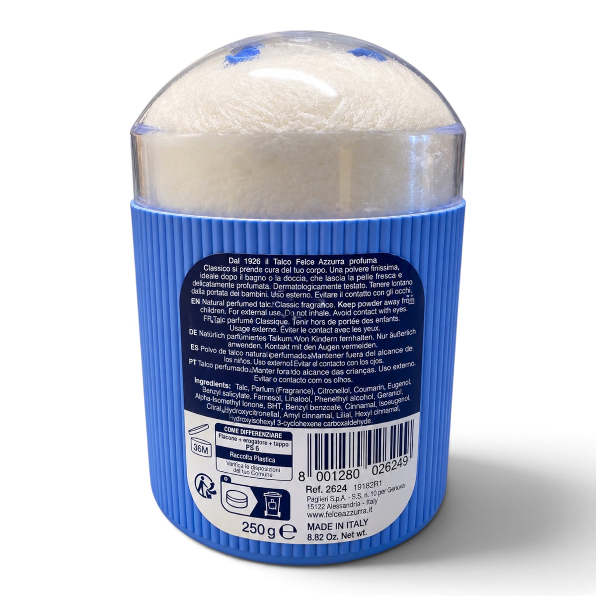 Felce Azzurra Talco Classico Körperpuder mit Puderquaste 250 g