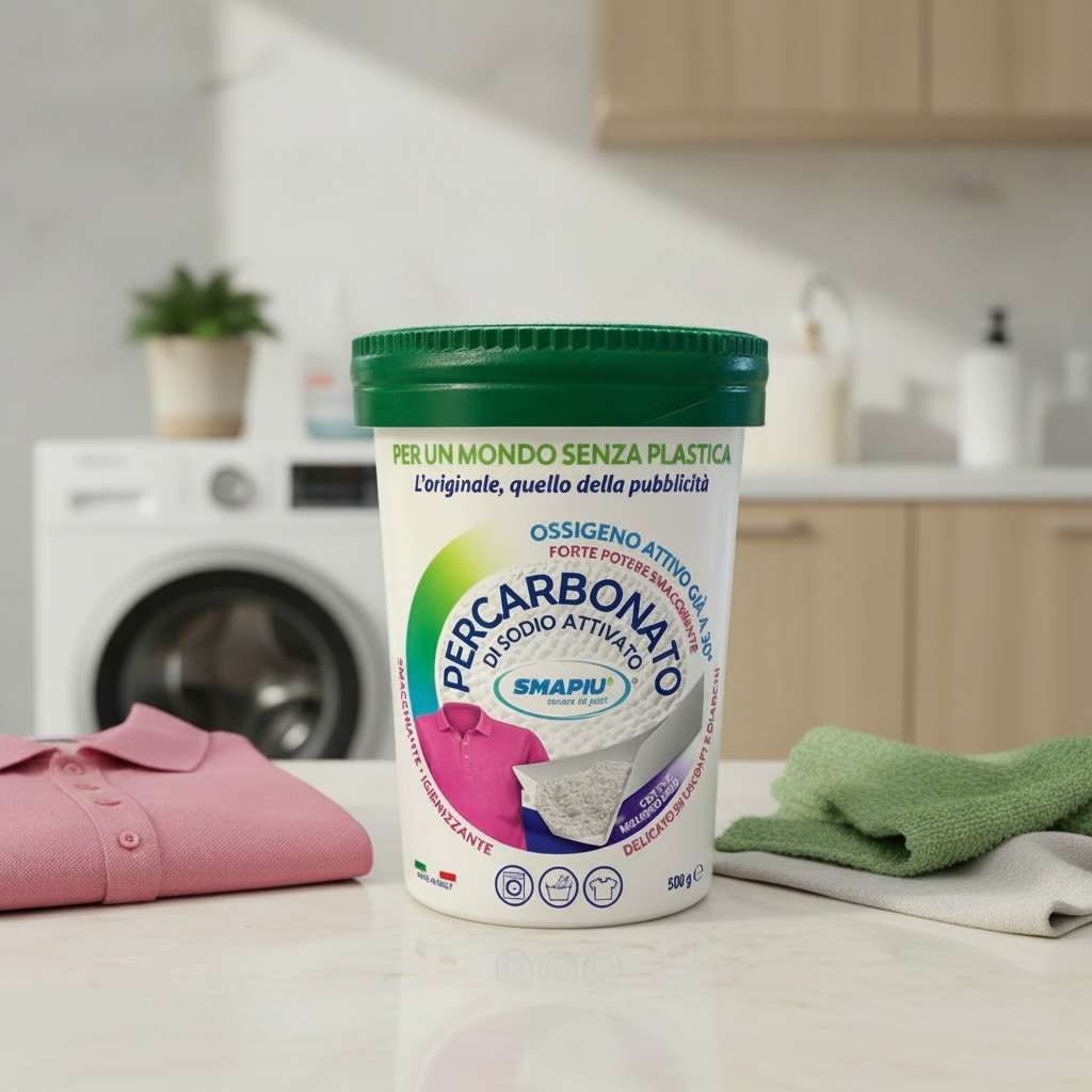 Smapìù Aktiviertes Natriumpercarbonat für Weiß- & Buntwäsche 500 g