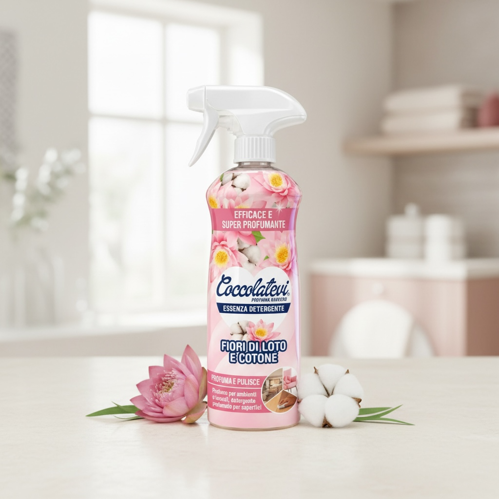 Coccolatevi Essenza Detergente Fiori di Loto e Cotone 750 ml