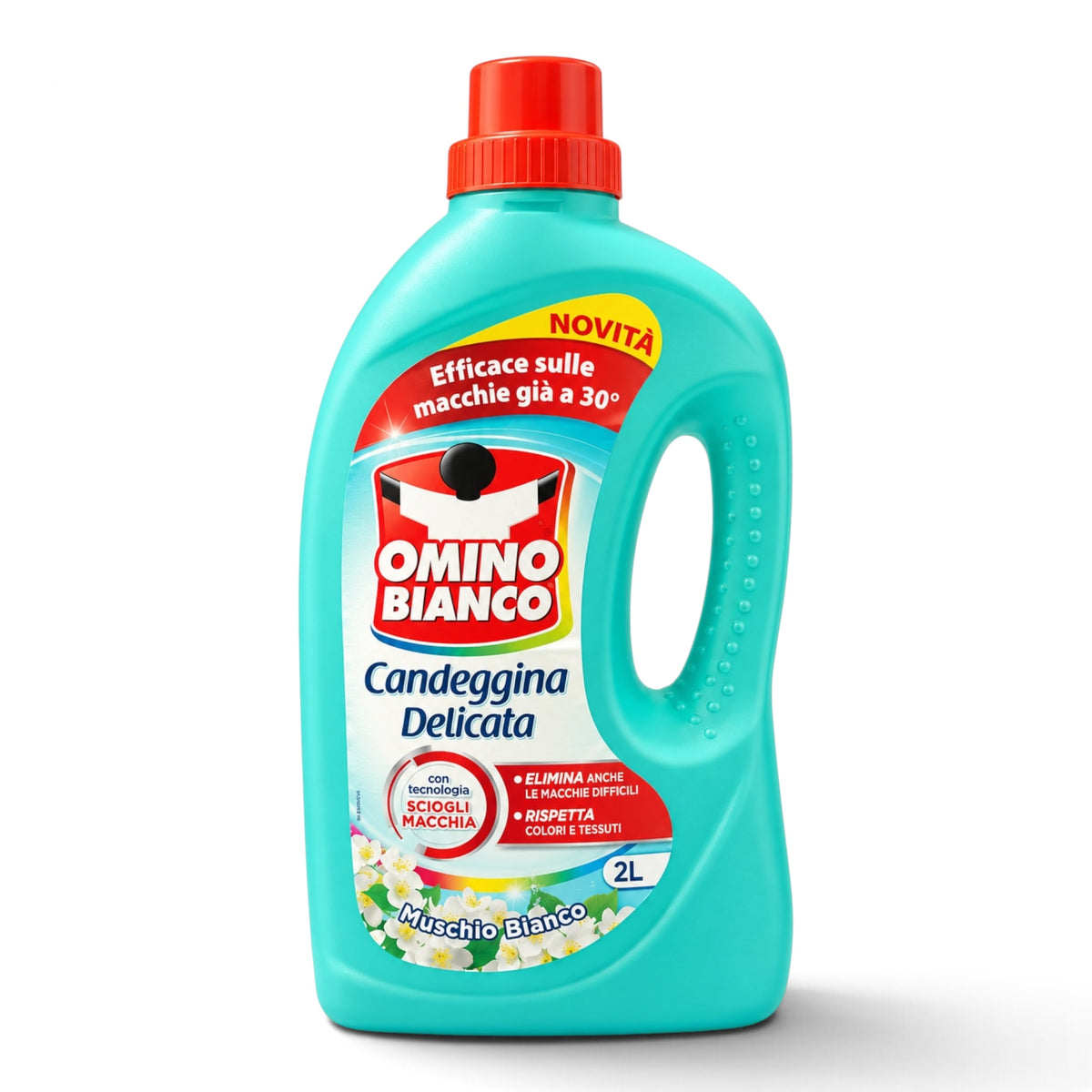 Omino Bianco Fleckenentferner mit Aktivsauerstoff Weißer Moschus 2 L