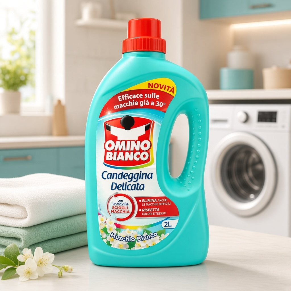 Omino Bianco Fleckenentferner mit Aktivsauerstoff Weißer Moschus 2 L